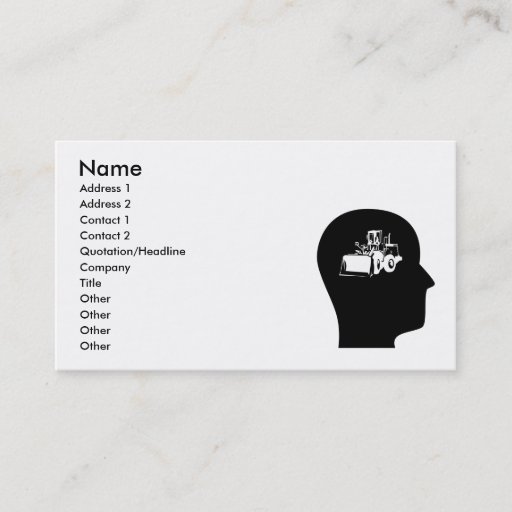 Customizable Thinking About Heavy Equipment Business Cards
