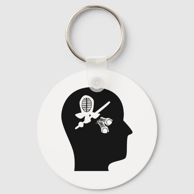 Thinking About Kendo Keychain (Front)