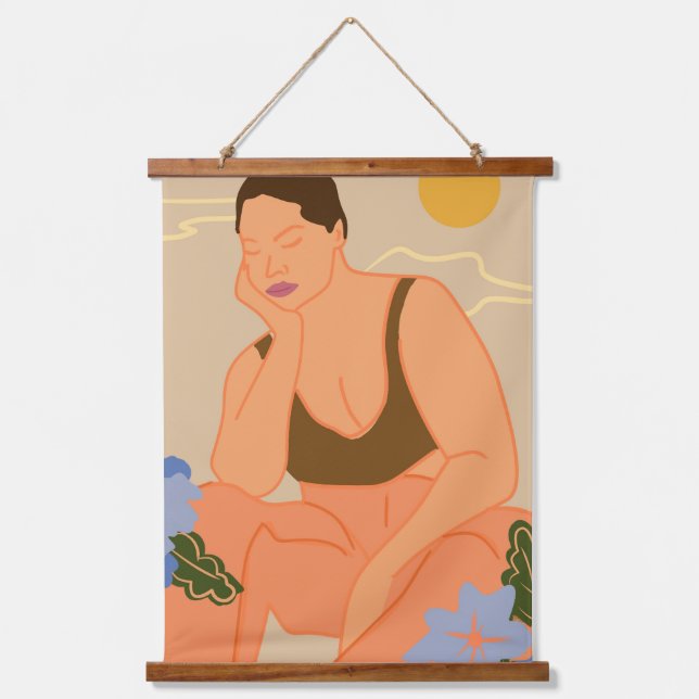 Thinking About Life Hanging Tapestry (Front)