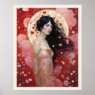 Thinking About Love Valentine's Day Art Poster