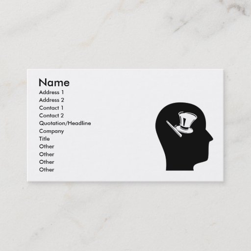 Customizable Thinking About Magic Business Card Template