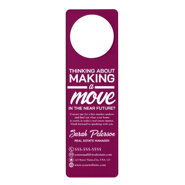 Thinking About Making A Move Door Hanger (Front)