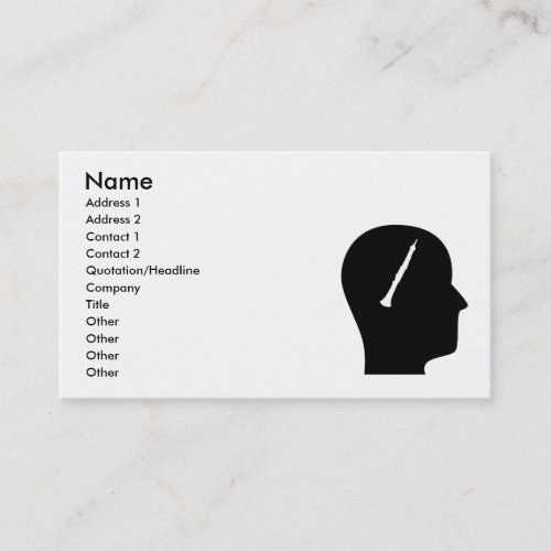 Thinking About Oboe Business Card Template