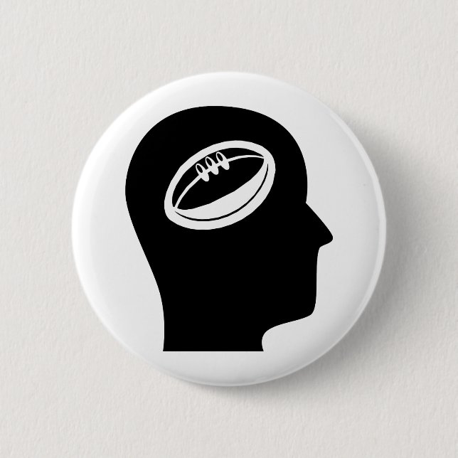 Thinking About Rugby Pinback Button (Front)