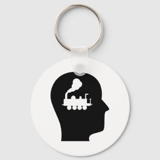 Thinking About Trains Keychain