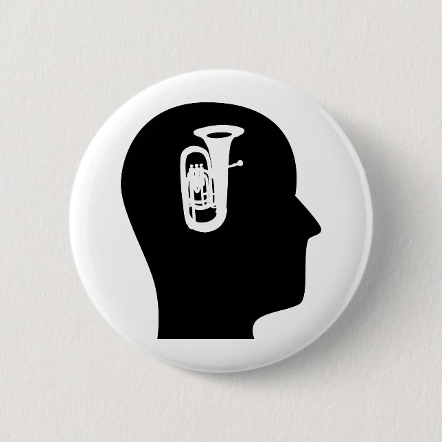 Thinking About Tuba Button (Front)