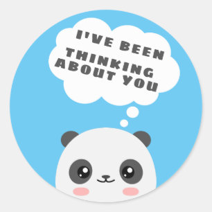 Thinking about you classic round sticker
