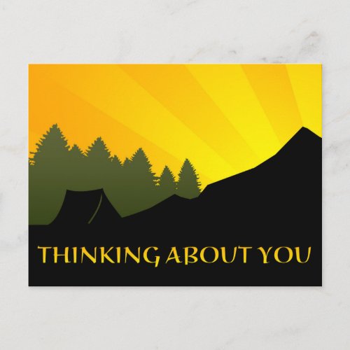 Thinking About You From Camp Postcard