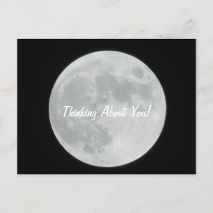 Thinking About You Full Moon Postcard