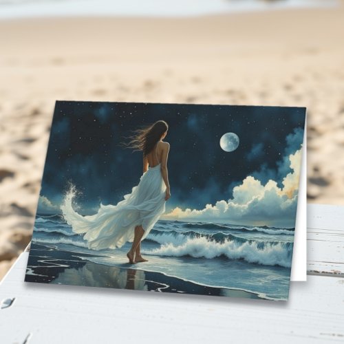Thinking About You | Moonlit Ocean Thoughts Card