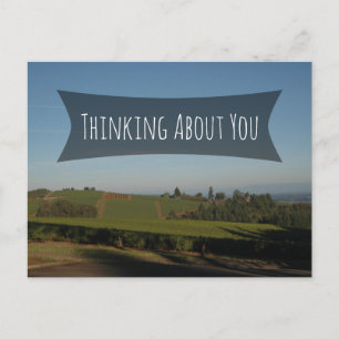 Thinking About You Rolling Hills Landscape Photo Postcard