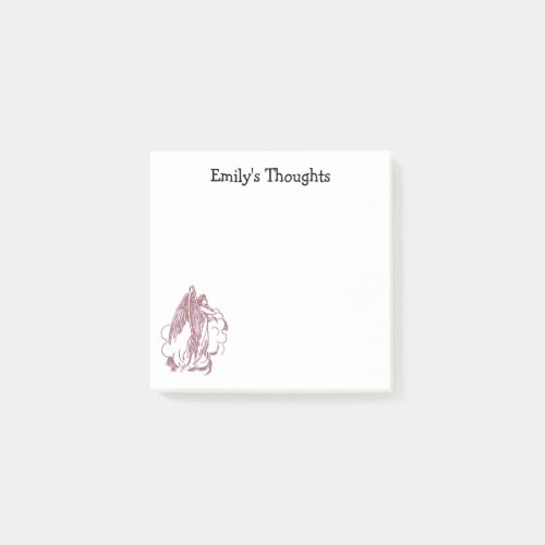 Thinking Angel Personalized Text Post_it Notes