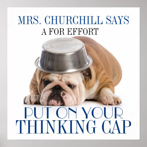 Thinking Cap School Humor Poster