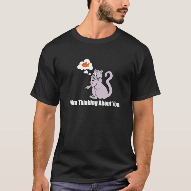 Thinking  Cat T-Shirt (Front)