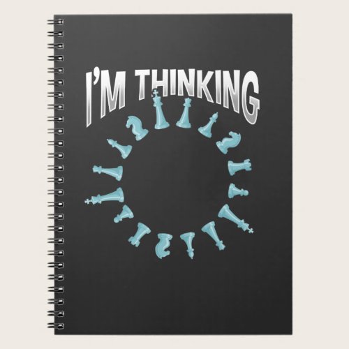 Thinking Chess Board Player Pieces Boardgame Notebook
