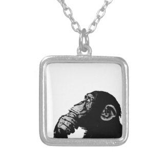 Thinking Chimp Silver Plated Necklace