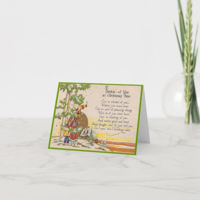 Thinking Christmas Holiday Card (Front)