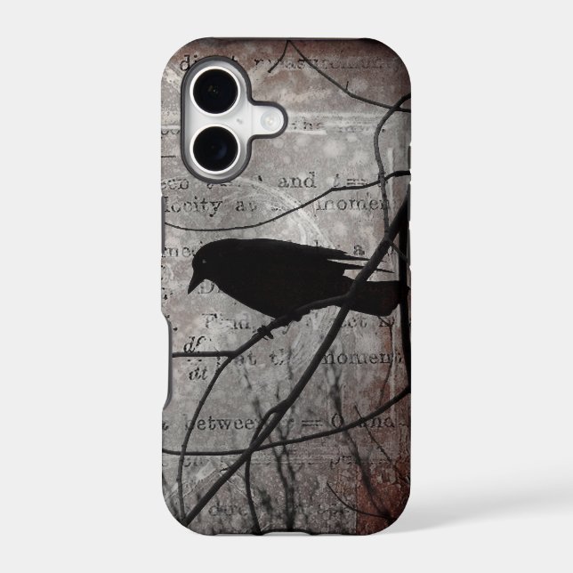 Thinking Crow Thoughts Iphone Case (Back)