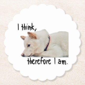 Thinking dog coaster by koroku