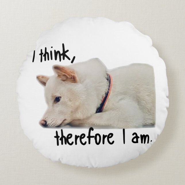 Thinking dog Cushion by koroku (Front)