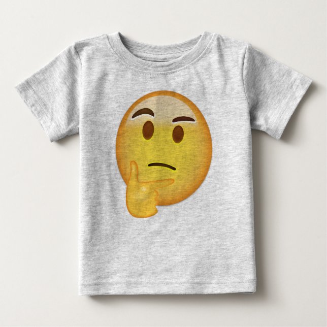 Thinking Face Emoji Baby T-Shirt (Front)