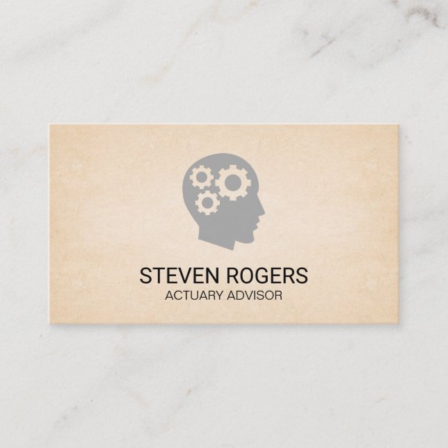 Thinking Gears | Actuary Risk Management Business Card (Front)