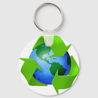 thinking green keychain