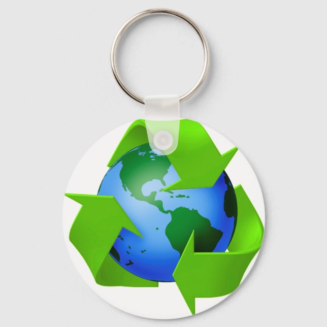 thinking green keychain (Front)