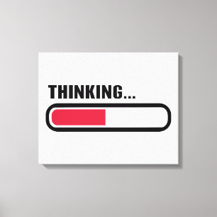 Thinking loading canvas print