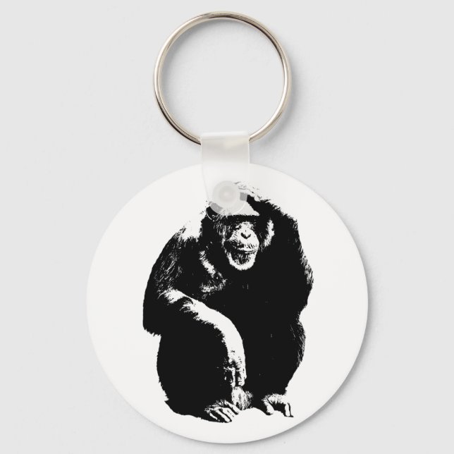 Thinking Monkey Keychain (Front)
