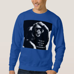 Thinking Monkey Pop Art Shakespeare Quote Men's Sweatshirt