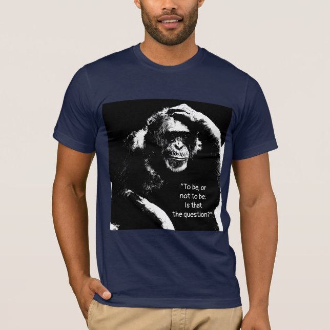 Thinking Monkey Shakespeare Quote Pop Art Men's T-Shirt (Front)