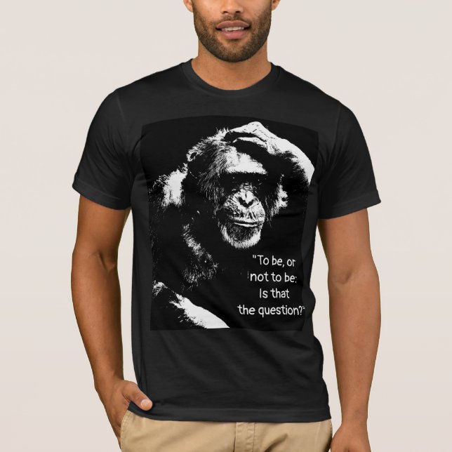 Thinking Monkey Shakespeare Quote Pop Art Men's T-Shirt (Front)