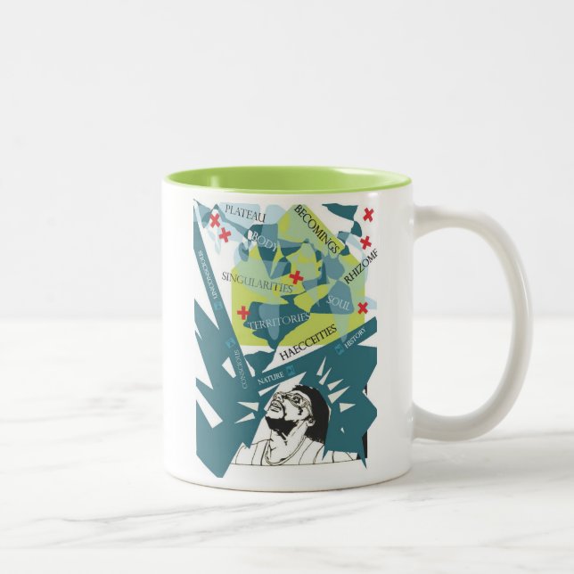 Thinking Of Deleuze Two-Tone Coffee Mug (Right)