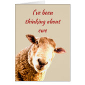 Thinking of Ewe Funny Sheep Animal Humor (Front)