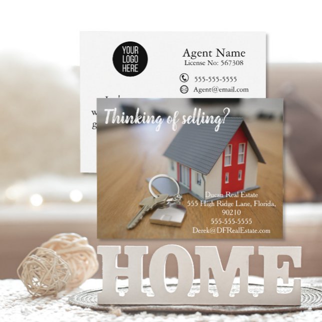 Thinking of Moving Real Estate agent keys Postcard (Creator Uploaded)