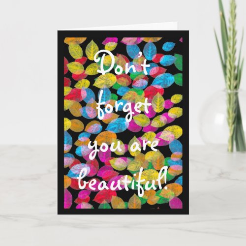 Thinking of My Sweetheart with Colorful Leaves  Card
