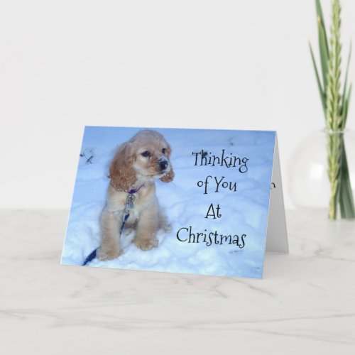 THINKING OF U AT CHRISTMAS_SNOWBOUND PUP HOLIDAY CARD