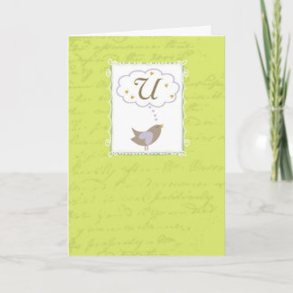 Thinking of "U" with Love Card