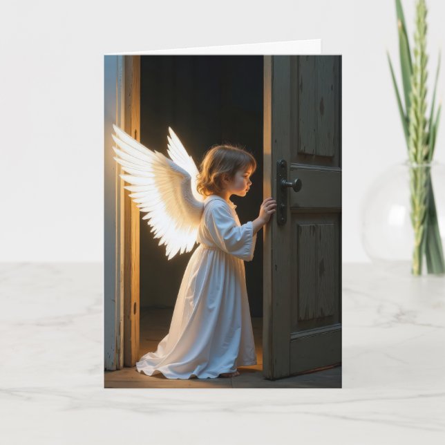 Thinking of You Angel Child  Card (Front)