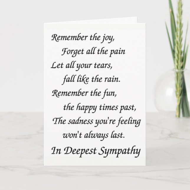 **THINKING OF YOU** AS I ALWAYS DO-TIME OF NEED CARD (Front)