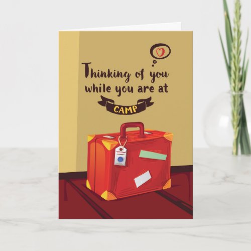 Thinking of You at Camp Suitcase With Memories Card