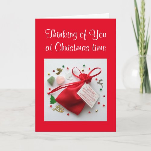 Thinking of You at Christmas Time Sympathy Card