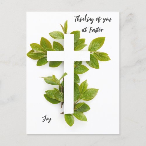 Thinking of you at Easter editable text Postcard