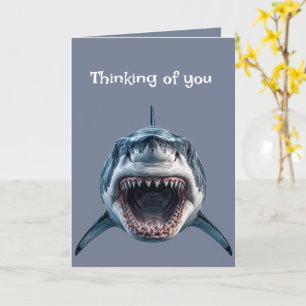 Thinking of You Australian Funny Joke Shark Card