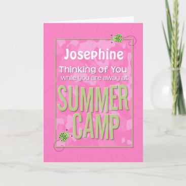 Thinking of You Away at Summer Camp Custom Name Card