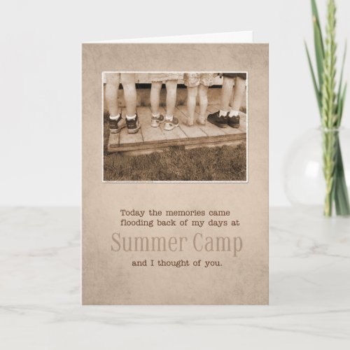 Thinking of You Away at Summer Camp Vintage Card