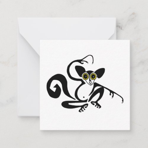 Thinking of you  _ AYE_AYE _ lemur _primate Note Card
