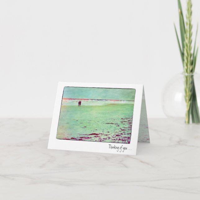 Thinking of you Beach Couple Card (Front)
