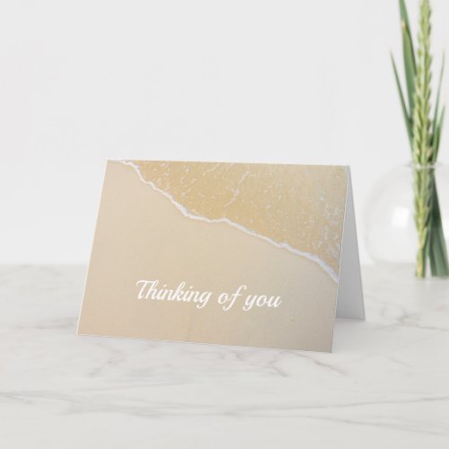 Thinking of You Beach Sand Simple Sympathy Card